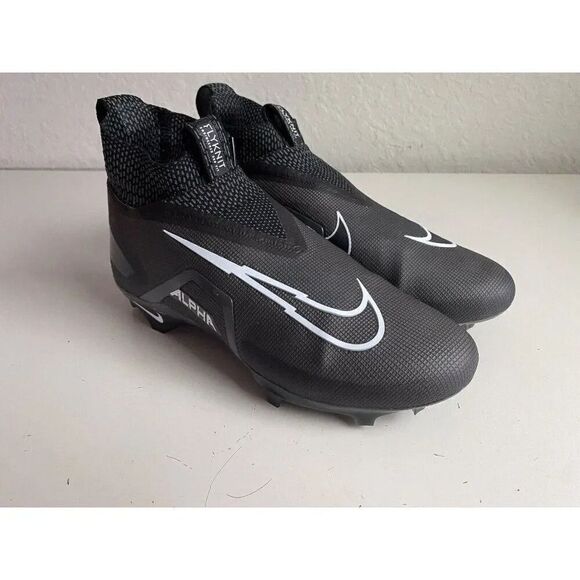 Men's  Sz 10.5 Nike Alpha Menace Elite 3 Black Football Cleats CT6648-010 NEW - Picture 6 of 13